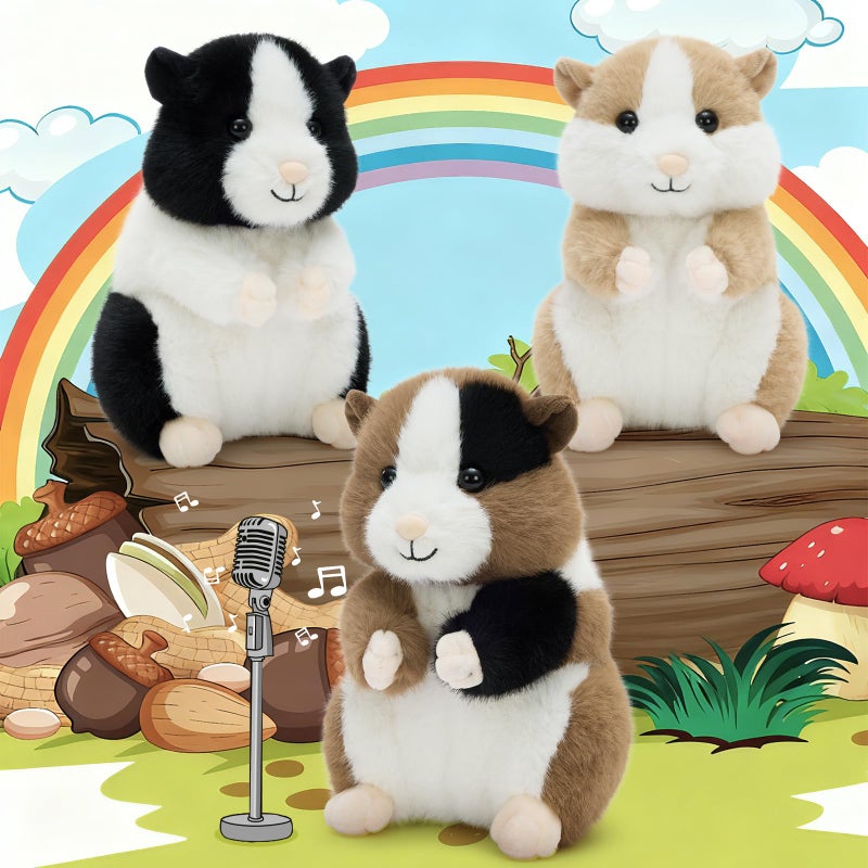 MorisMos Hamster Toys for Kids Girls Boys, 8.7" Realistic Hamster Stuffed Animal Plushies Set, Lifelike Small Stuffed Animals in Bulk for Baby Shower Birthday Party Decoration - Image 2
