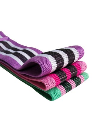 Resistance band three-piece set Fitness band resistance band set, suitable for men and women; suitable for legs and buttocks to upgrade Pilates elasticity - view 4