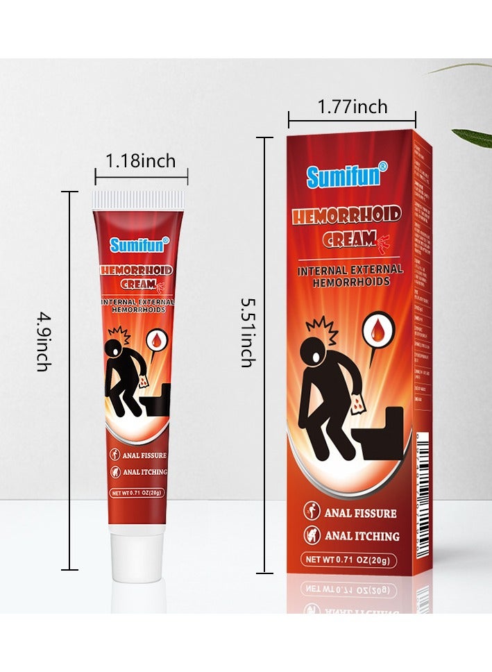 Sumifun 3-PACK Hemorrhoid Cream, Hemorrhoid u0026 Fissure Ointment, Antibacterial Cream - Chinese Herbal Hemorrhoids Cream Hemorrhoid Symptom Ointment 20g*3 - Image 2