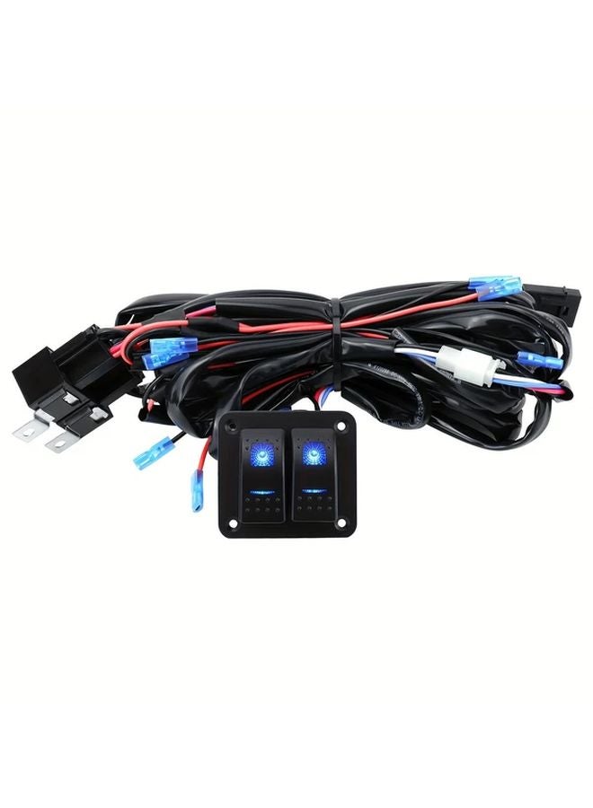 2 Way 16AWG LED Light Strip Harness Kit With On Off Switch For Car RV Yacht - Image 1