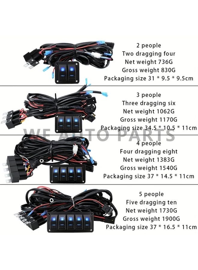 2 Way 16AWG LED Light Strip Harness Kit With On Off Switch For Car RV Yacht - Image 5