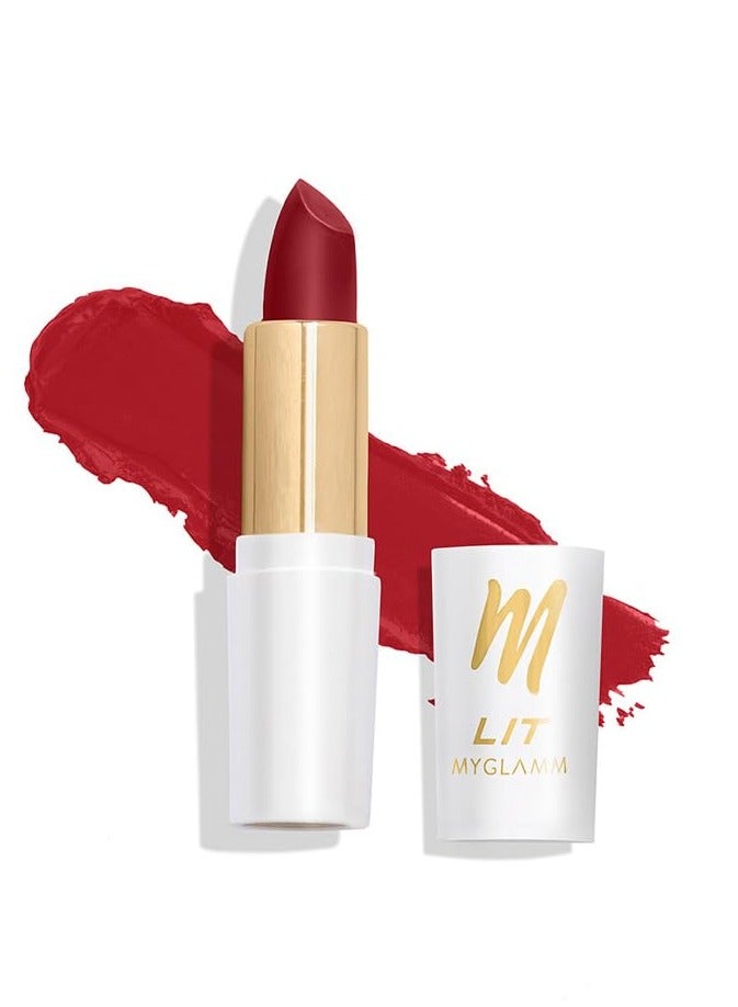 MyGlamm Moist Matte Lipstick Classic Red Shade Long Lasting  Pigmented  Hydrating Lipstick with Moringa Oil and Vitamin E  4.2g - Image 1