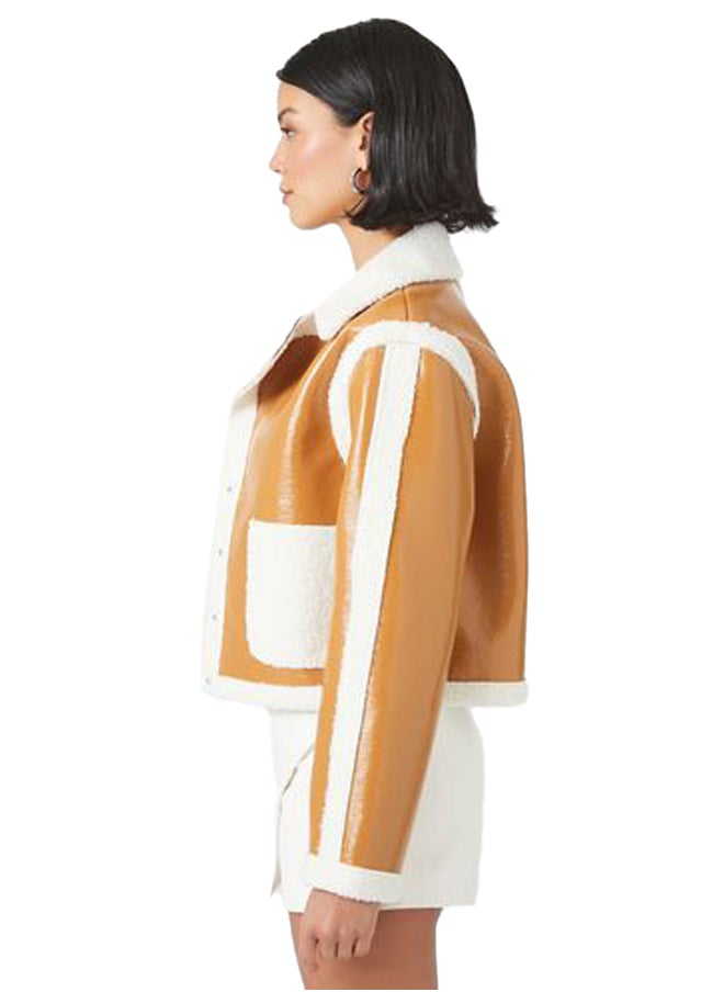 FOREVER 21 - Faux Shearling-Trim Button-Front Jacket - Image 1