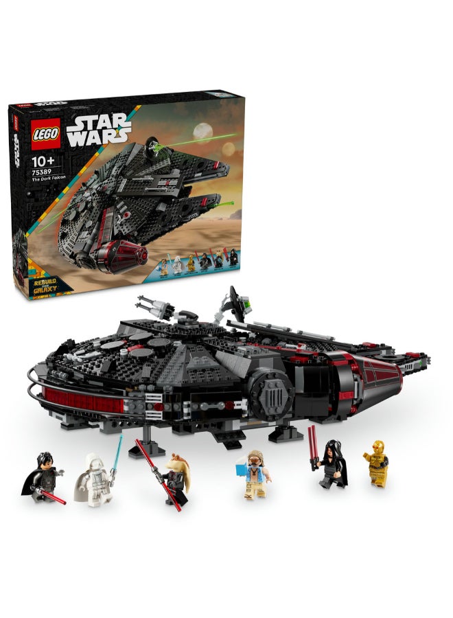 LEGO Star Wars The Dark Falcon Starship Set, Buildable Toy Vehicle Set For Kids, Birthday Gift For Boys, Girls And Any Fans 75389 (1579 Pieces) - Image 1