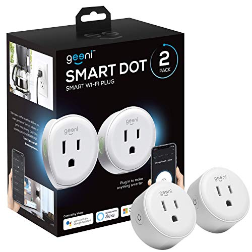 Geeni Dot Smart Plug with 2.4GHz WiFi Connectivity – 2-Pack Compact, Fire-Resistant Smart Outlet Plugs with Schedule & Timer – No Hub Needed, Supports Alexa & Google - Image 1