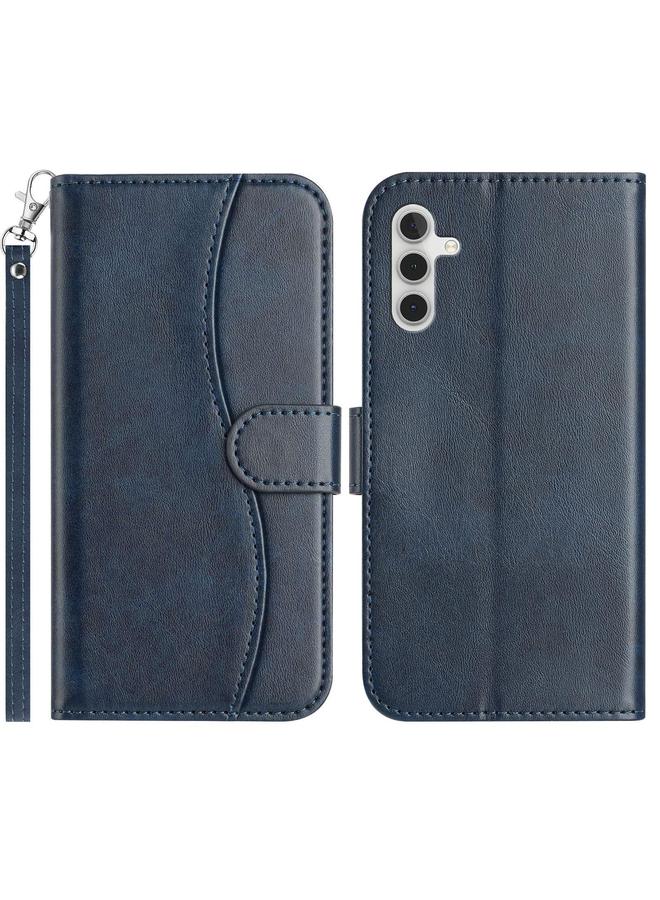 S-TOP Case For Samsung Galaxy A24 5G Dual-Folded S-shape Leather Phone Case - Image 1