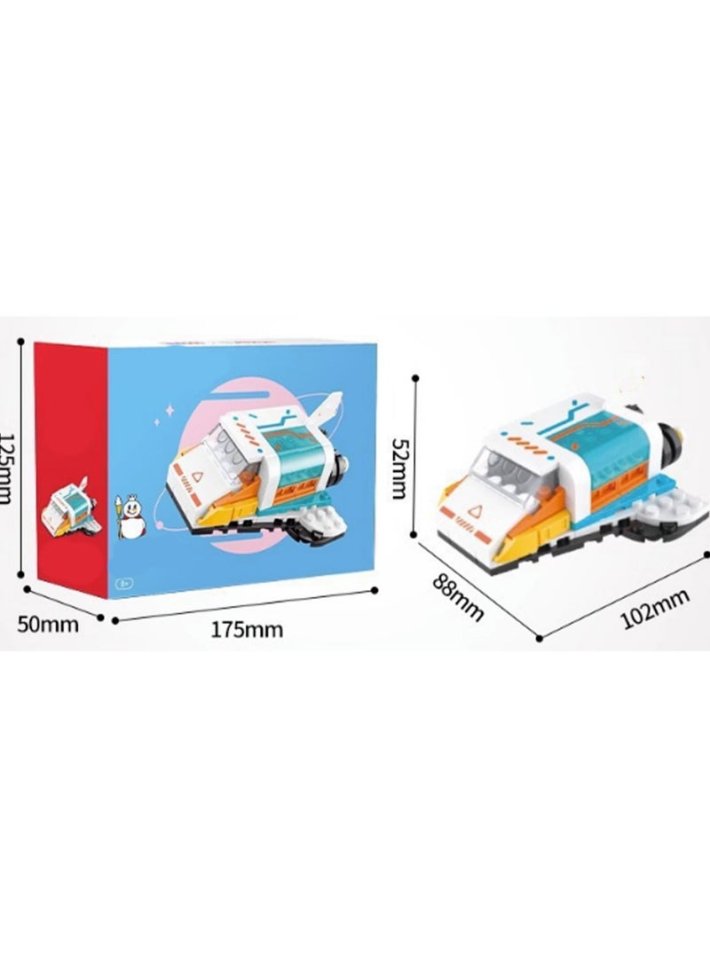 Space Plane Snowman Model Set Building Blocks Creative Diy Simulation Collection Building Assembly Children'S Toys - Image 2