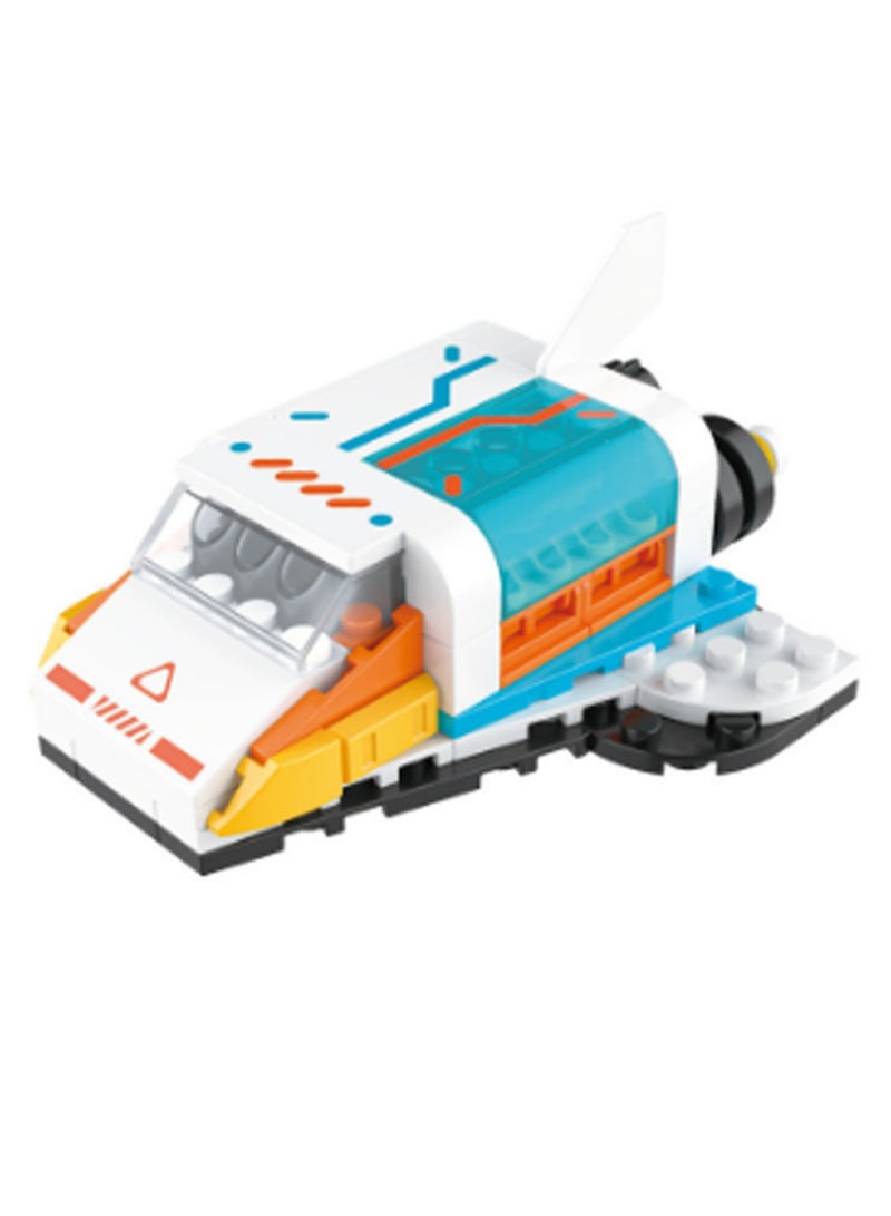 Space Plane Snowman Model Set Building Blocks Creative Diy Simulation Collection Building Assembly Children'S Toys - Image 1