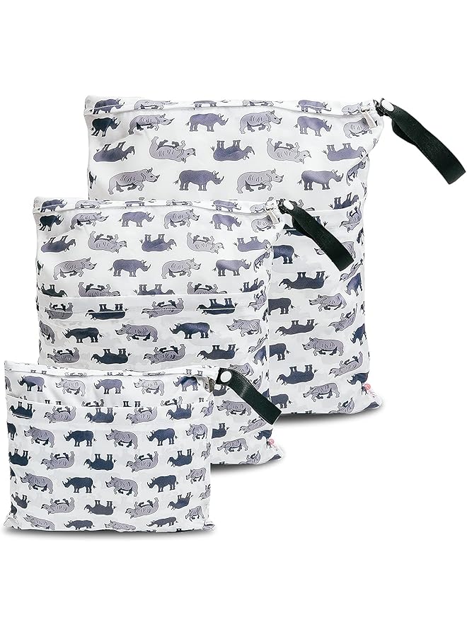 3Pack Waterproof Diaper Bag For Mom Wet Dry Bag Laundry Bag For Baby Cloth Diaper Caddy Travel Bag