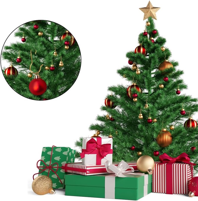 SythorYang Ornament Hooks 100 Pcs Christmas Ornament Hooks for Christmas Trees Gold Ornament Hangers Mini Metal Wire Christmass Trees Hooks Chrismas Tree Ornaments for Xmas Chrismas Party Balls Decorations - Image 2