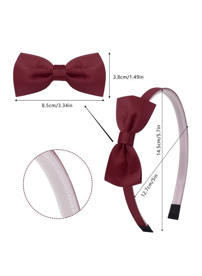 Candygirl Bows Headbands for Girls Toddler, 22pcs Ribbon Hair Bow Head bands for Kids Children Cute Hairbands for Daily School Hair Accessories - Image 2