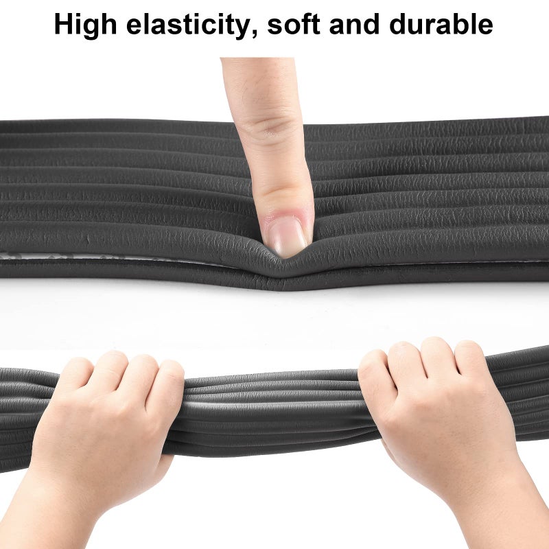 Dovesail Baby Proofing Edge Corner Protector, 16.4 ft Edge Guards Padding with 3M Adhesive, Extra-Wide Soft NBR Rubber Foam Padding, Furniture,Sharp Edge Safety Corner Edge Bumper Guard-Black - Image 4