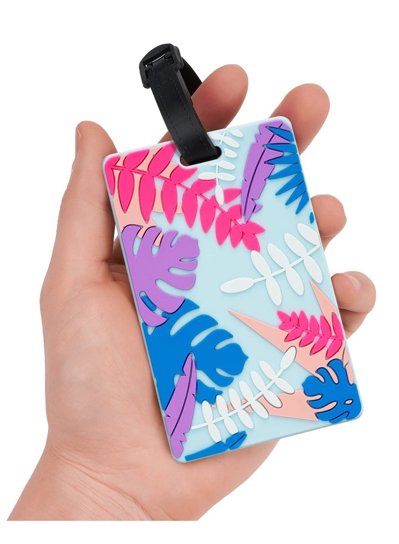 Durable Luggage Tags Set of 4, Colorful PVC Tags for Suitcases and Bags, Ideal for Travel, Size 10.4x6.4cm - Image 5