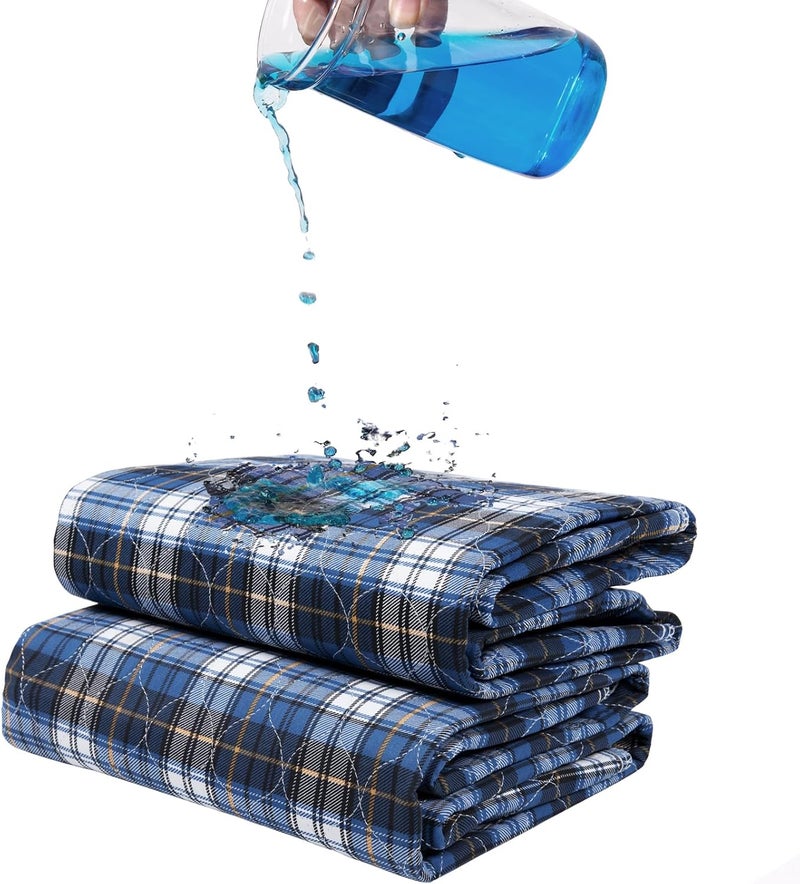 Brosive Non-Slip Bed Pads for Incontinence Washable (36" x 52"|2 Pack),Waterproof Bed Pads,Adult Washable Incontinence Bed Pads for Adults,Dog,Kids