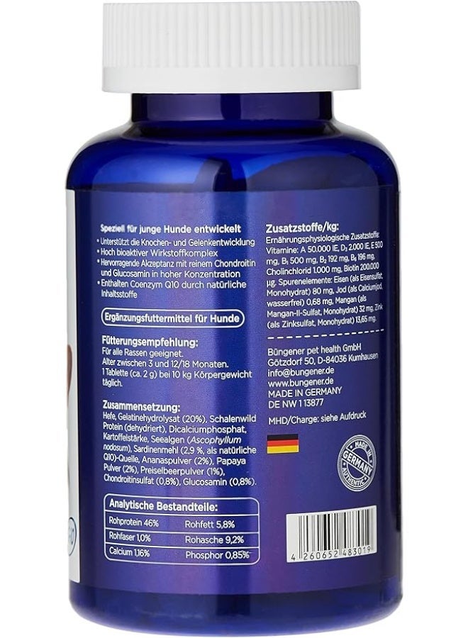 Bungener Advanced Bone & Joint Tablets Puppy & Junior Growth Support Natural Flavor 185g From Varmacy - Image 5