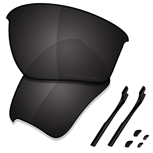 SAUCER Premium Replacement Lenses & Rubber Kits for Oakley Half Jacket 2.0 XL OO9154 | Half Jacket 2.0 XL Low Bridge Fit Sunglasses High Definition - Carbon Black Polarized - Image 1