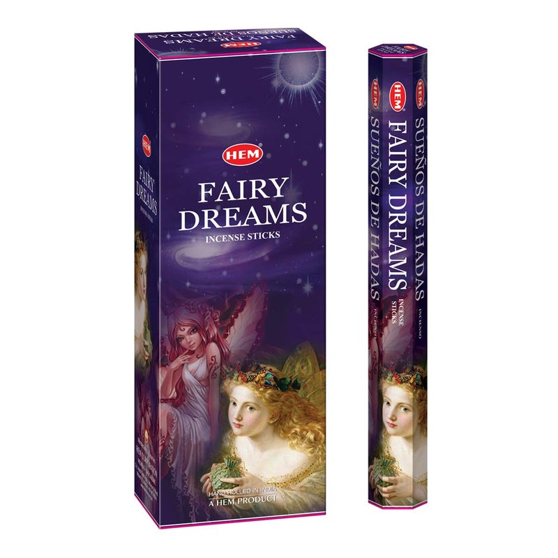 Hem Fairy Dreams Incense Sticks  120 Sticks 6 Boxes x 20g  9 Long  Aromatherapy for Meditation Yoga Relaxation Rituals  Energy Cleansing