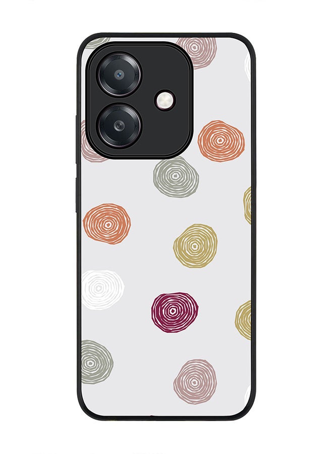 Stylizedd For Oppo A5i Case,Slim fit Camera Protection, Shockproof Thin Phone cover  - Circular Scribbles