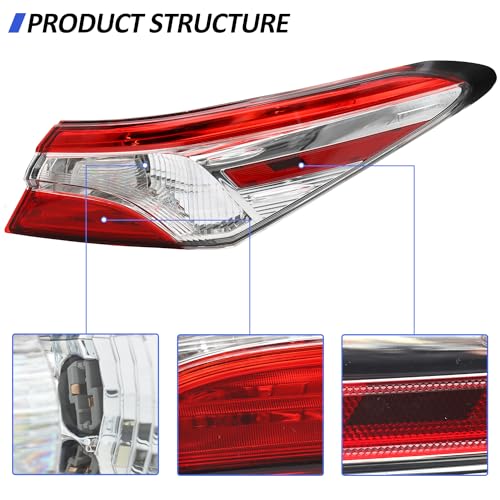 LEAVAN Tail Lights Assembly Fit For 2018 2019 2020 Toyota Camry L/LE/SE Rear Right outer taillight taillamp Passenger Side 8155006730 TO2805136 - Image 2