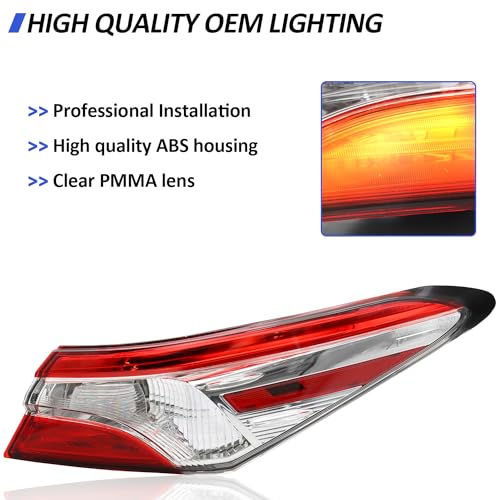 LEAVAN Tail Lights Assembly Fit For 2018 2019 2020 Toyota Camry L/LE/SE Rear Right outer taillight taillamp Passenger Side 8155006730 TO2805136 - Image 5
