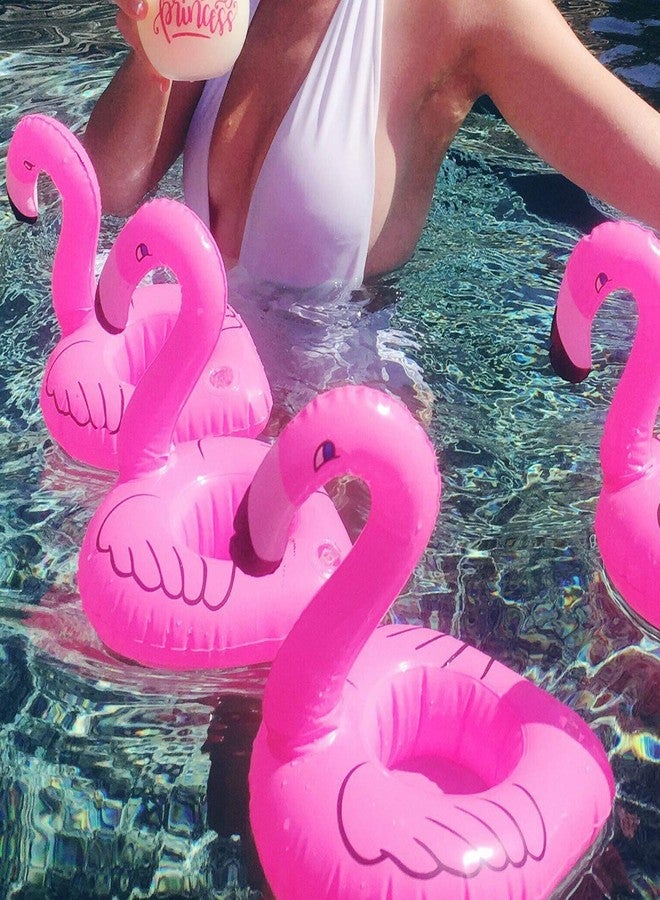 iShyan Inflatable Drink Holder 3 Pack Flamingo Drink Pool Floats Cup Holders for Summer Pool Party, Variety Shape to Choose - Image 3