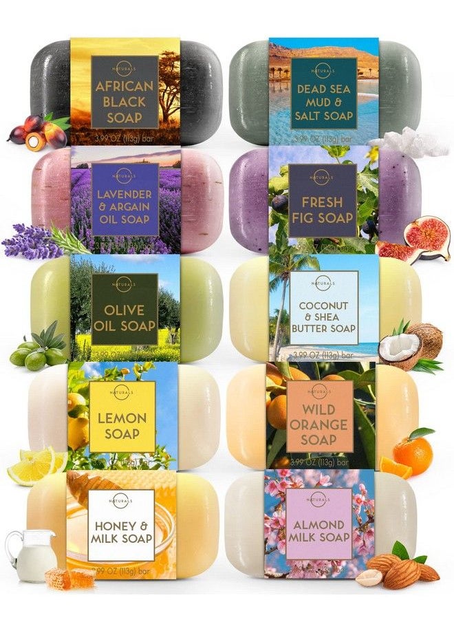 O Naturals - 10Pc Bar Soap For Men & Women Natural Soap Bath Soap Bars Bar Soap For Women Natural Soap For Men Natural Bar Soap Soap Bars Natural Soap Bar Vegan Bars Of Soap Spa Gifts For Women & Men - Image 1