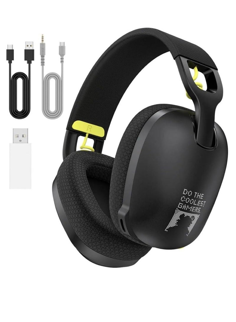 أونيكوما سماعة ألعاب B2 ثلاثية الأوضاع (لاسلكية 2.4 جيجاهرتز / بلوتوث 5.3 / سلكية 3.5 ملم) - صوت ستيريو محيطي احترافي 7.1 - مكبرات صوت 40 ملم - ميكروفون مانع للضوضاء - بطارية تدوم حتى 8 ساعة - منصات متعددة لأجهزة الكمبيوتر، PS5/4/3، Switch، والهواتف المحمولة | اسواد - Image 1