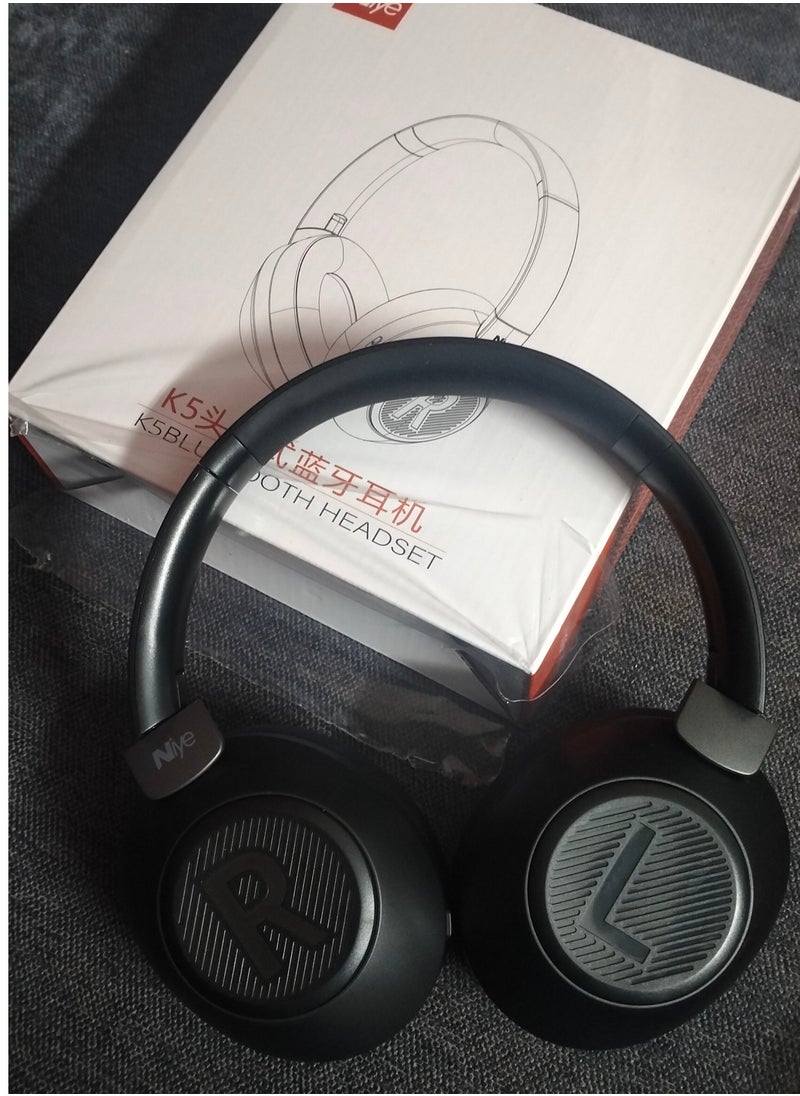 Niye - K5 Bluetooth Headphone Foldable Hi-Fi Stereo Sound with Built-in HD Mic - Battery Capacity 300mAh - Bluetooth V5.3 for stable Music & Call Time 6-8 Hours - Image 1