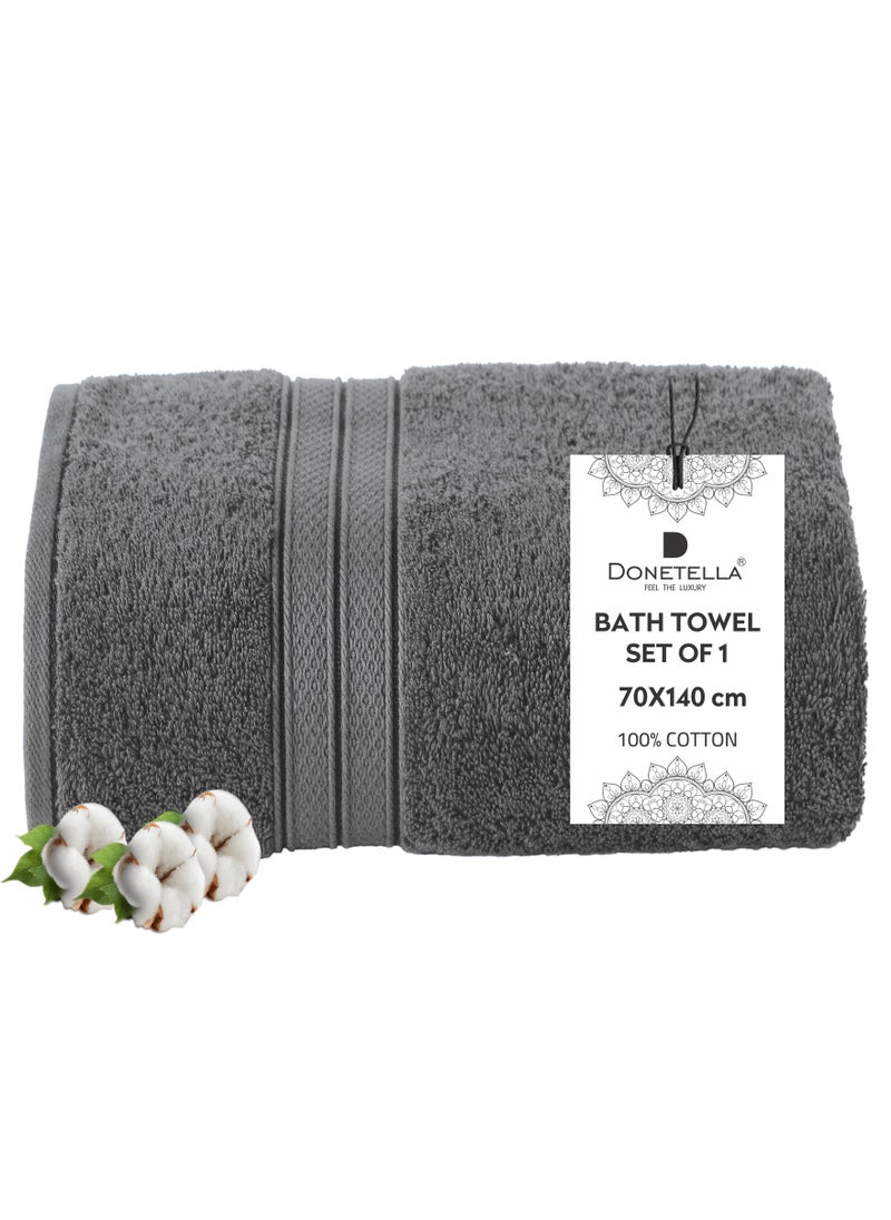 Premium 100 % Combed Cotton 1-Pcs Bath Towel(70 X 140 CM) 600 GSM Large Towel, Highly Absorbent, Quick Dry,Best Towel for Bathroom, Spa And Hotel,Grey - pzsku/ZBF2000951274A68EF18BZ/45/_/1735644840/978ef0f0-381f-44b1-adec-444c6f6bb6de