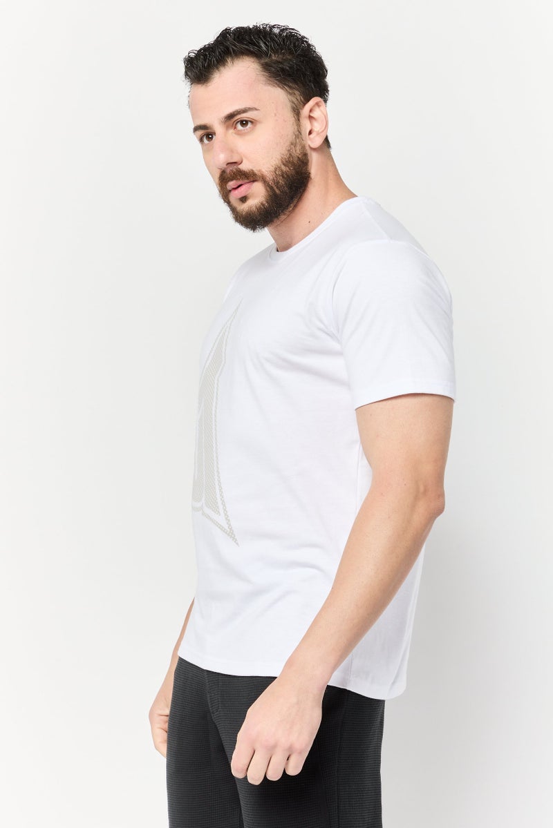 TapouT تي شيرت رجالي بأكمام قصيرة وياقة دائرية مطبوع عليه رسومات، أبيض - Image 3