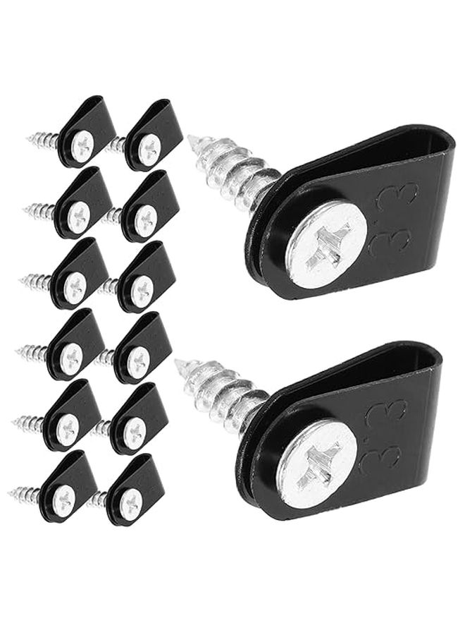 100pcs Black Nylon Cable Clips Wall Wire Fastener Insulated Cord Management - Image 1