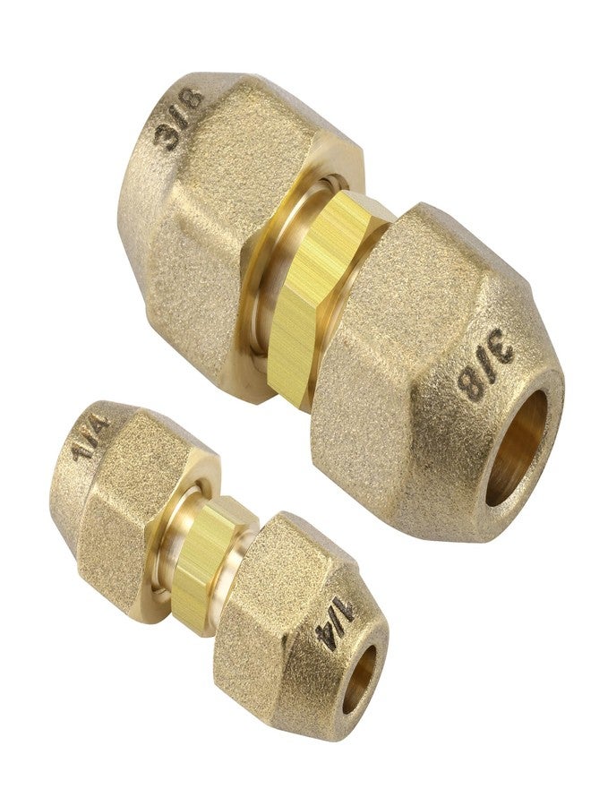 Timsec 1/4" and 1/2" Copper Pipe Extension Joint Connectors, 2 Packs AC Pipe Connectors with HVAC Flare Nuts, Free Welding copper flare fittings, Air Conditioning Pipe Coupling Adapters for Butt Copper Tube - Image 1