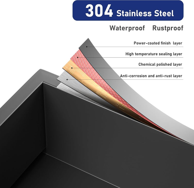 Bernkot Stainless Steel Shower Niche 24" X 12" Matte Black with 2-Tiers Shelf No Tile Needed Niche Shower for Bathroom Storage Recessed Wall Niches Flush-Mounted Installation - Image 4