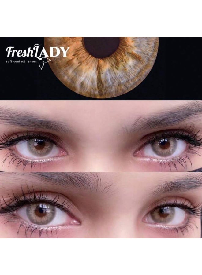 FRESH LADY Soft contact lenses for the eye - hazelnut - Image 1