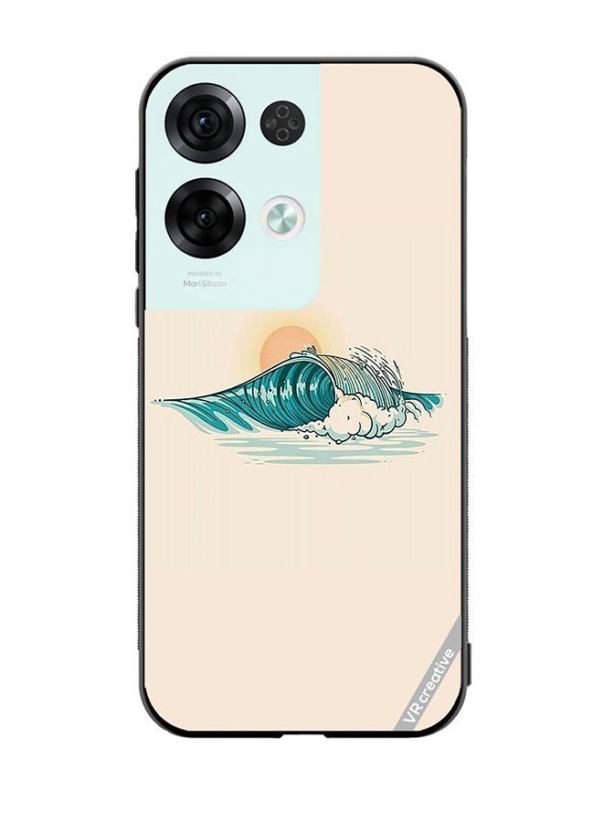 VR CREATIVE Protective Case Cover For Oppo Reno8 Pro Waves Design Multicolour  - Image 1