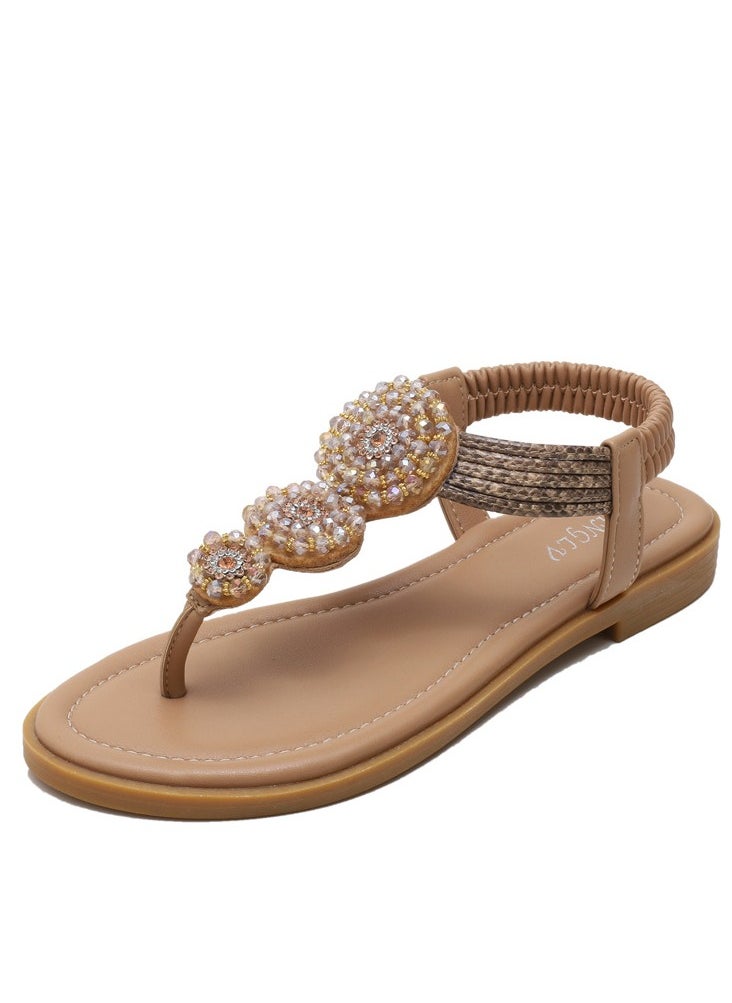 SIKETU Summer Plus Roman Flat Bottomed Beach Vacation Sandals  - Image 1