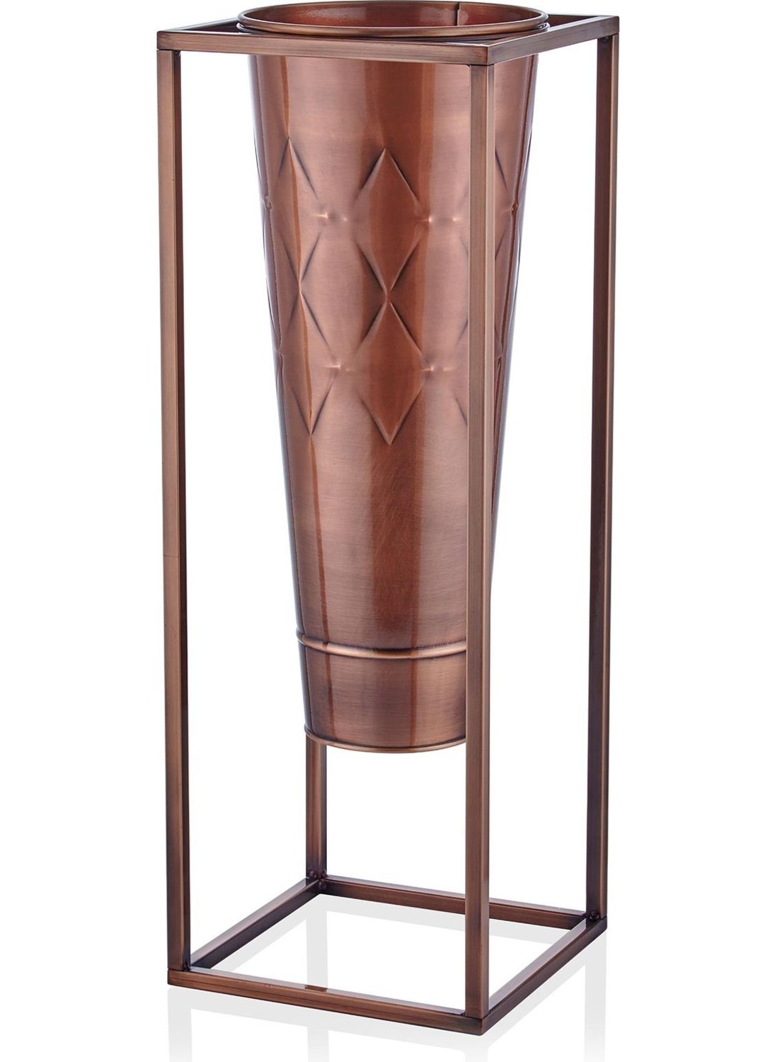 THE MIA Prism Vase & Flower Pot Copper Plated 80X30X30 cm  - Image 1