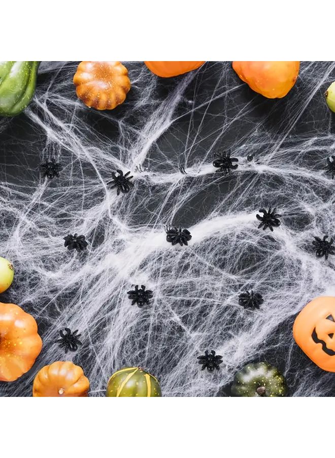 100 Pcs Halloween Mini Spiders Craft Resin Micro Spider Figurines Fairy Garden Decorations Tiny Landscape Ornaments Vintage Party Supplies Festive Arrangements - Image 2