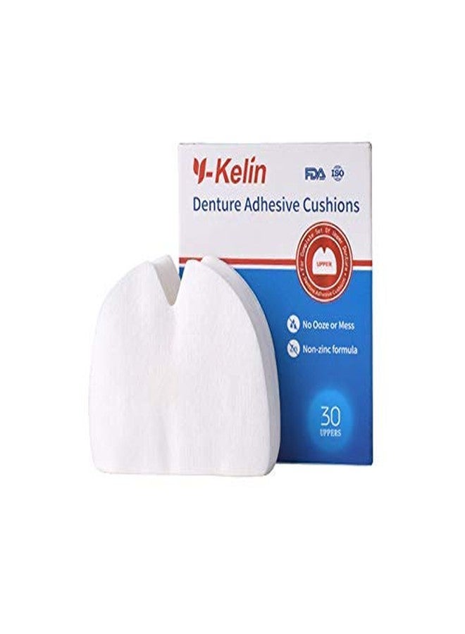 Y-Kelin Denture Adhesive Cushions Uppers & Lowers, Adhesive-Free Denture Pads for Sore Gums, 30 Pads*2 (60 Strips) - Image 2
