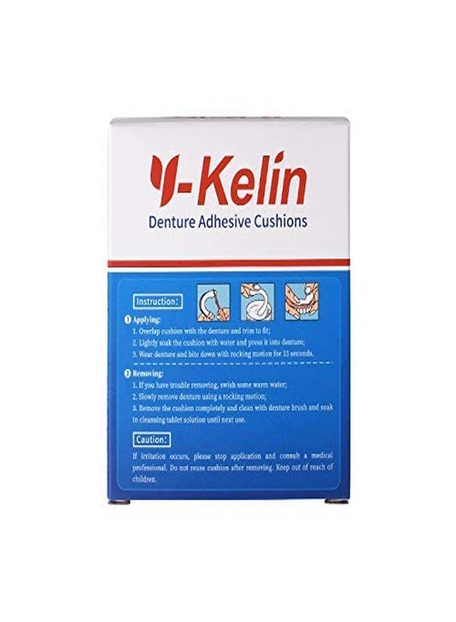 Y-Kelin Denture Adhesive Cushions Uppers & Lowers, Adhesive-Free Denture Pads for Sore Gums, 30 Pads*2 (60 Strips) - Image 4