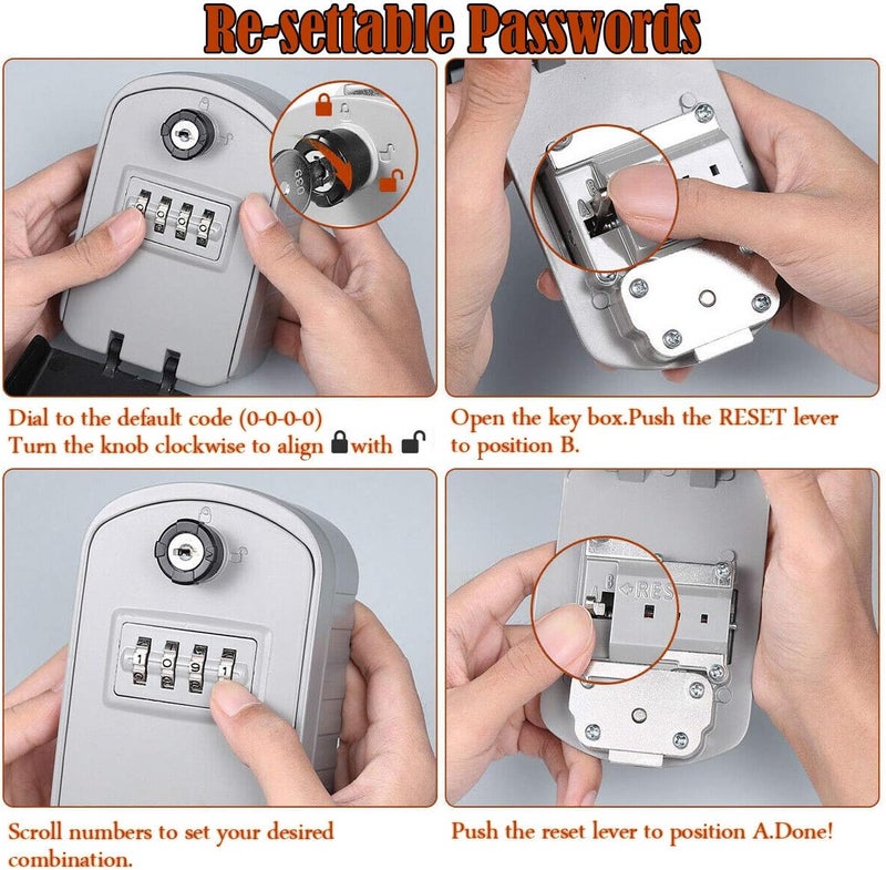 Secure Key Storage Lock Box with Emergency Unlock & Custom Code - Image 5