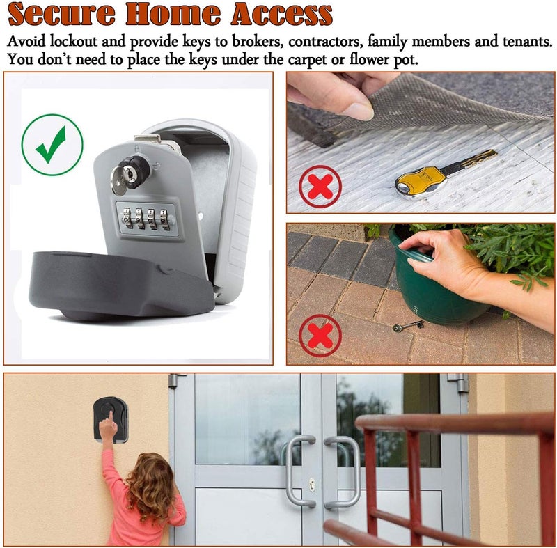 Secure Key Storage Lock Box with Emergency Unlock & Custom Code - Image 2