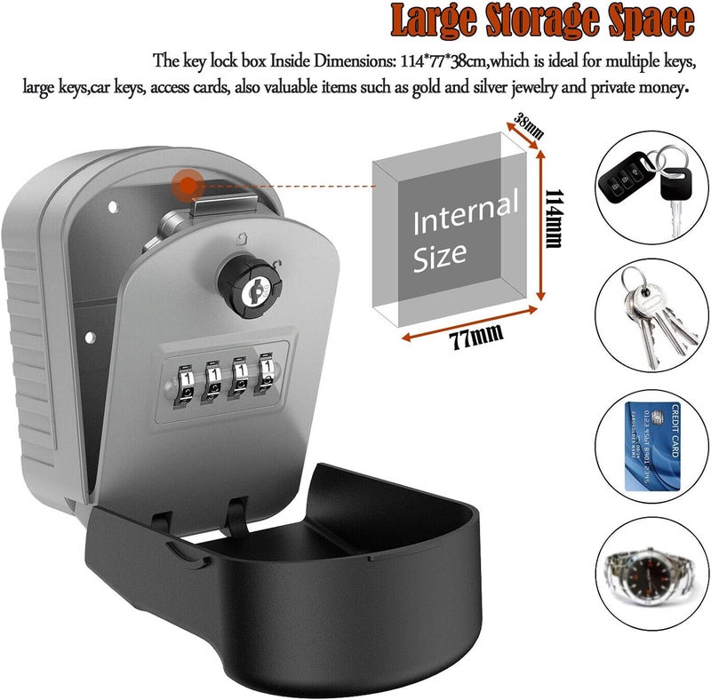 Secure Key Storage Lock Box with Emergency Unlock & Custom Code - Image 3