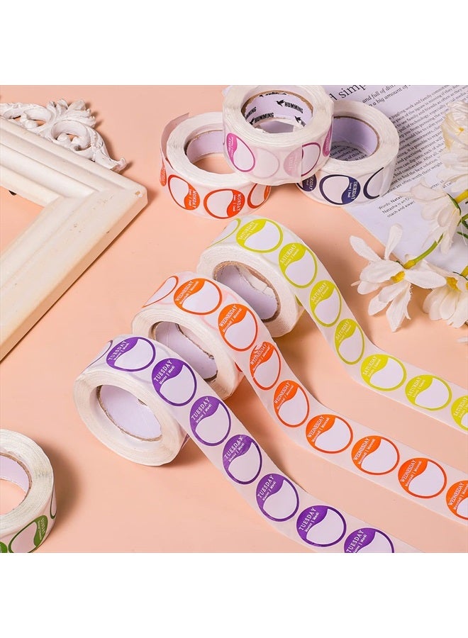 SAVITA 3500pcs Day Mark Labels, 7 Rolls Monday Through Sunday Labels Removable Day Food Date Labels Dots for Restaurant Kitchen Day of The Week Stickers for Office Planner - Image 3