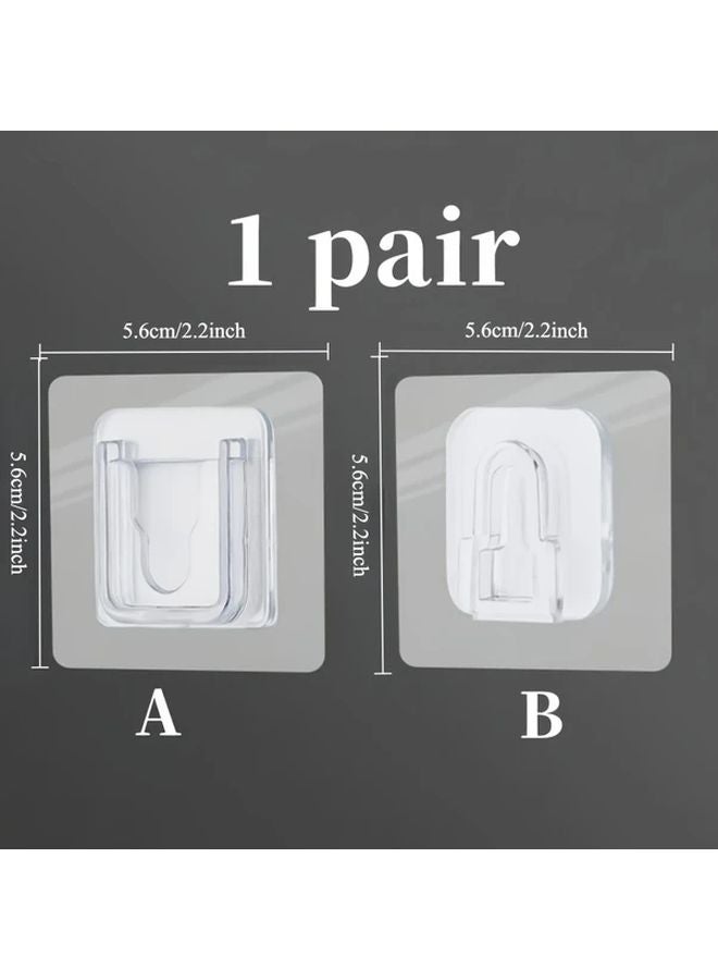 10 Pairs Invisible Adhesive Wall Hooks Heavy Duty White Black No Drilling Required - Image 5