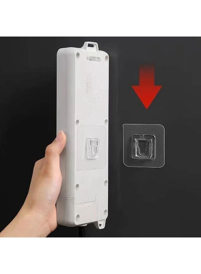 10 Pairs Invisible Adhesive Wall Hooks Heavy Duty White Black No Drilling Required - Image 3