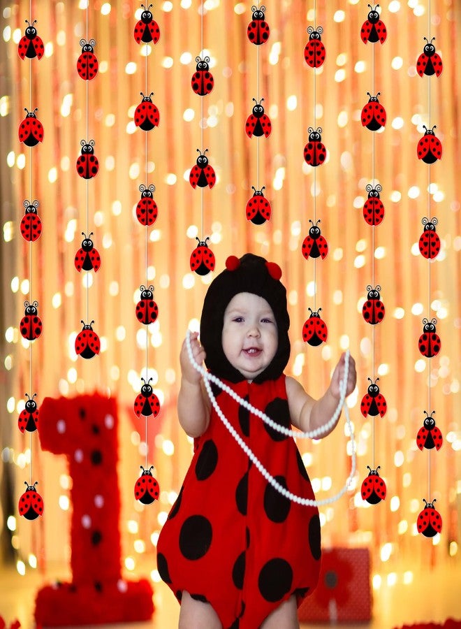 Balterever Ladybug Party Hanging Garlands Double Sided Ladybug Decorations for Spring Garden Theme Birthday Baby Shower Wedding Supplies - Image 2