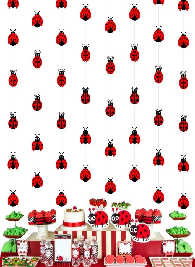 Balterever Ladybug Party Hanging Garlands Double Sided Ladybug Decorations for Spring Garden Theme Birthday Baby Shower Wedding Supplies - Image 1
