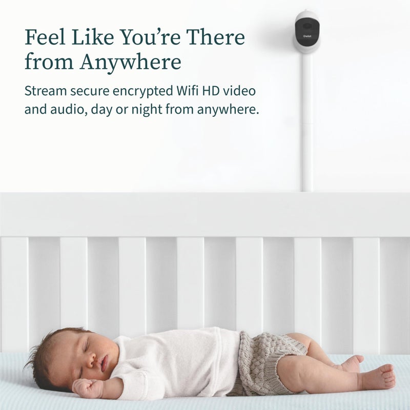 Owlet Cam 2 (Gen 2) Smart Baby Monitor â€“ HD Video Camera with Night Vision, 4X Zoom & Wide-Angle View, Two-Way Talk, Sound & Motion Alerts, Temp & Humidity Sensor, Encrypted WiFi | White - Image 2