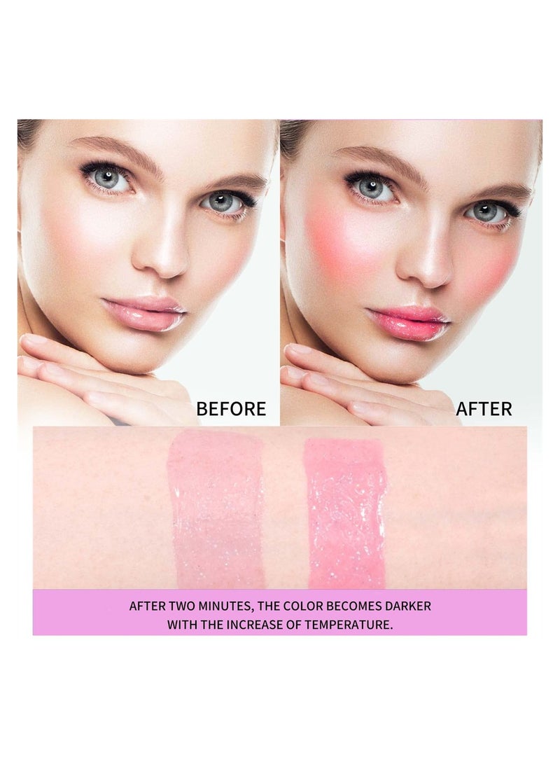 SYOSI 2PCS Moisturizing Color Changing Blush Oil for Cheeks - Image 5
